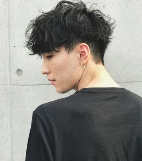 Messy KPop Undercut Style Two Block Haircut Girl, Men Perm, Perm Hair Men, Block Haircut, Haircut Girl, Two Block Haircut, Perm Hair, Male Hairstyles, Korean Haircut