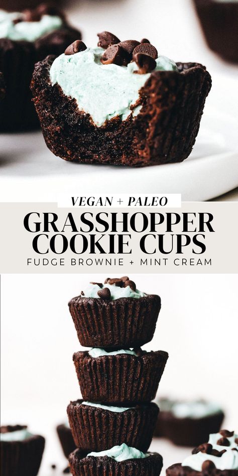 Nut Free Baking, Grasshopper Cookies, Paleo Easy, Chocolate Cookie Crust, Mint Chip Ice Cream, Chocolate Brownie Cookies, Cookie Toppings, Mini Pie, Dark Chocolate Cookies