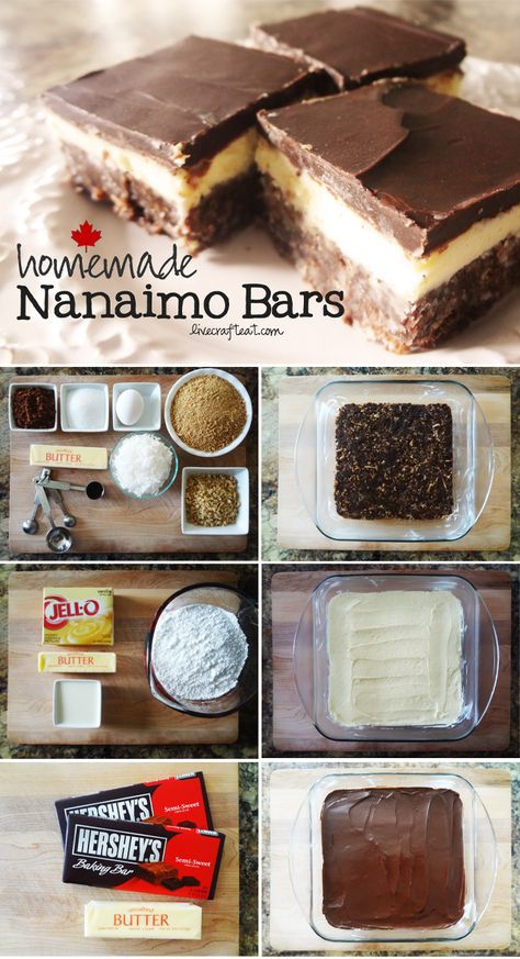 Nanaimo Bars Recipe, Nanaimo Bar, Nanaimo Bar Recipe, Canadian Dessert, Nanaimo British Columbia, Nanaimo Bars, Coconut Custard, Canadian Food, Bar Recipe