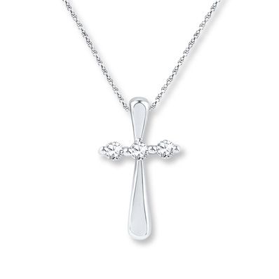 Christian Jewellery, White Gold Cross Pendant, Memory Wedding, Lightning Bolt Necklace, Diamond Cross Necklace, Tiny Necklace, Dainty Diamond Necklace, Sapphire Stones, Band Necklace