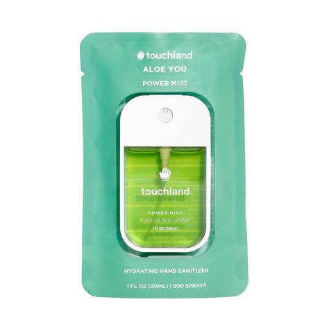 The award-winning hydrating hand sanitizer mist that feels as good as it looks. Say so long to sticky, goopy hand sanitizers, and hello to our really good, really cute hand sanitizing mist that not only cleans your hands, but makes them soft to touch, and smell good, too. Every bottle of Touchland Power Mist is packed with good-for-you, vegan, and not-sticky ingredients like Aloe Vera and essential oils that spritz lightly and evenly to keep your hands happy (not dry). Scent description: A clean