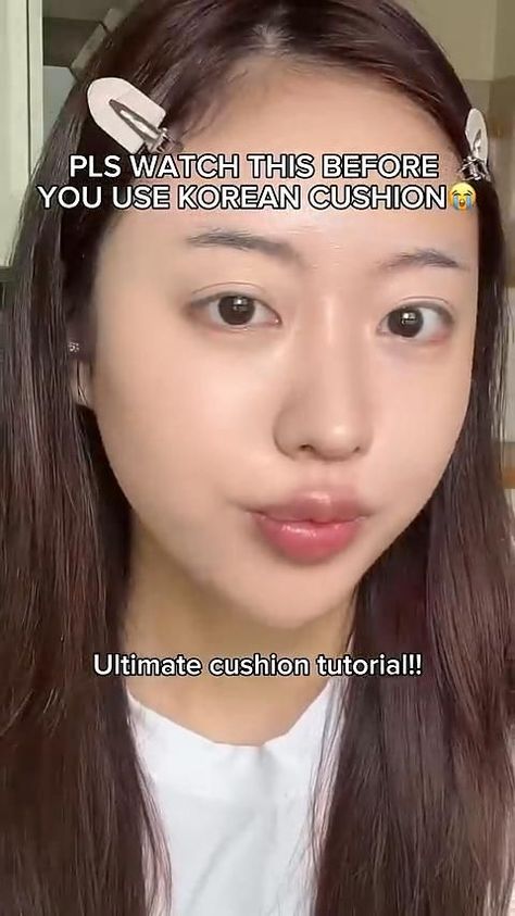 How to apply Korean cushion foundation correctly Korean Cushion Foundation, Korean Skin Care Secrets, Korean Cushion, Makeup Life Hacks, Korean Foundation, Foundation Routine, Foundation Tutorials, Foundation Full Coverage, Cakey Makeup