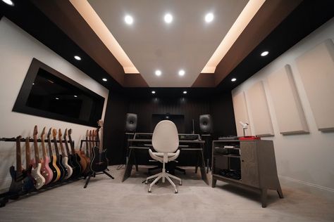 Tim Henson Studio, Recording Studio Room, Tim Henson, Music Room Design, Guitar Studio, Music Studios, Apartment Vibes, Bass Trap, Recording Studio Design