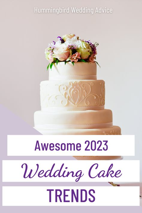 This year has so many awesome wedding cake trends. From see-through wedding cakes, to pressed flower wedding cakes, to wedding cakes that match the bride's dress or the theme of the wedding, couples today are having a lot of fun with their cake. This blog goes into the most awesome wedding cake trends that you're definitely going to see at weddings in 2023. // wedding dessert // brides // bridal // grooms // wedding food // cakes // cake decorating // desserts // getting married // plan wedding New Wedding Cake Trends 2023, 2023 Wedding Cake Ideas, Trending Wedding Cakes 2023, Wedding Cake For 200 Guests, Wedding Cake 2023 Trends, Trending Wedding Cakes 2024, Wedding Cakes 2024 Trends, 2023 Wedding Cake Trends, Wedding Cake Trends For 2024