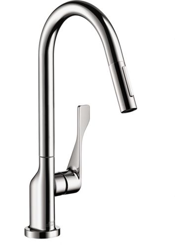 AXOR Kitchen faucets: AXOR Citterio, HighArc Kitchen Faucet 2-Spray Pull-Down, 1.75 GPM, Art. no. 39835001 | AXOR US Kitchen Faucet Design, High Arc Kitchen Faucet, Single Hole Kitchen Faucet, Sinks Kitchen, Chrome Kitchen Faucet, Kitchen Faucets Pull Down, Sink Kitchen, Faucet Design, Appliances Kitchen