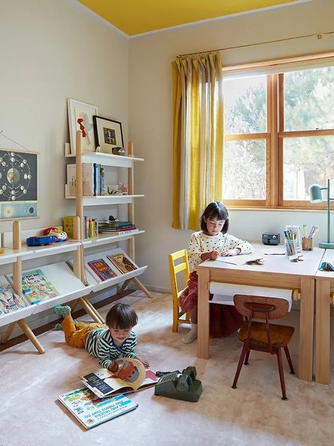 7 Organization Tools Moms Swear By For Every Room in the House Midcentury Modern Bookshelf Wall, Playroom Decorating Ideas, Kitchen Cabinets Fronts, Ikea Kallax Shelving, San Francisco Home, Kids Playroom Decor, San Francisco Houses, Big House, Playroom Wall