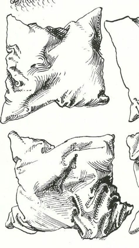 Pillow Drawing Sketch, Pillow Sketch, Hatch Art, Hatch Drawing, Texture Pillow, Ink Drawing Techniques, Diy Couch, Cross Hatching, White Drawing