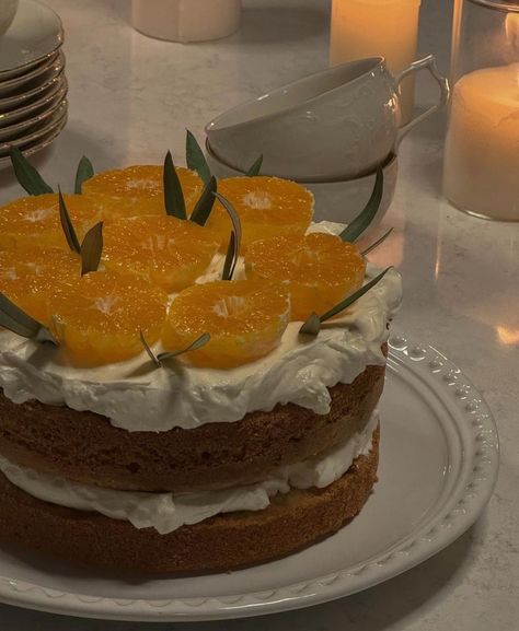 glossydiary Orange Cake Aesthetic, Savory Dessert, Dessert Platter, Cake Aesthetic, Sweet Treats Desserts, Dessert Bites, Creative Desserts, Fruity Desserts, Girl Dinner