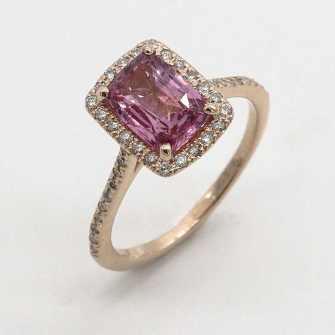 Pink diamond engagement ring