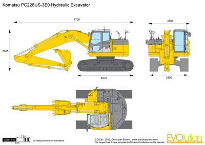 Komatsu PC228US-3E0 Hydraulic Excavator vector drawing Excavator Vector, Car Top View, Digger Cake, Creative Practice, Komatsu Excavator, Automobile Engineering, Robot Concept, Wooden Toys Plans, Hydraulic Excavator