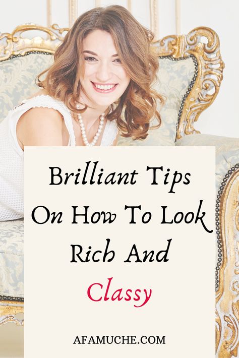 Best self-help and personal development tips on how to look good without breaking the bank. You don’t have to break the bank to look like a million bucks there are so many ways you can style yourself to make you look classy, expensive, and glamorous. Simply adopt these routines and watch your life take a positive turn #personaldevelopment #selfimprovement #selfhelp #developyourself Look Rich And Classy, Rich And Classy, Classy Lifestyle, Look Rich, How To Look Expensive, Over 60 Fashion, Chique Outfits, How To Look Rich, 60 Fashion