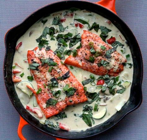 Thai Coconut Green Curry Salmon, paleo, whole 30, healthy dinner! Thai Coconut Green Curry, Green Curry Salmon, Coconut Green Curry, Curry Salmon, The Defined Dish, Defined Dish, Thai Coconut, Green Curry, Paleo Dinner