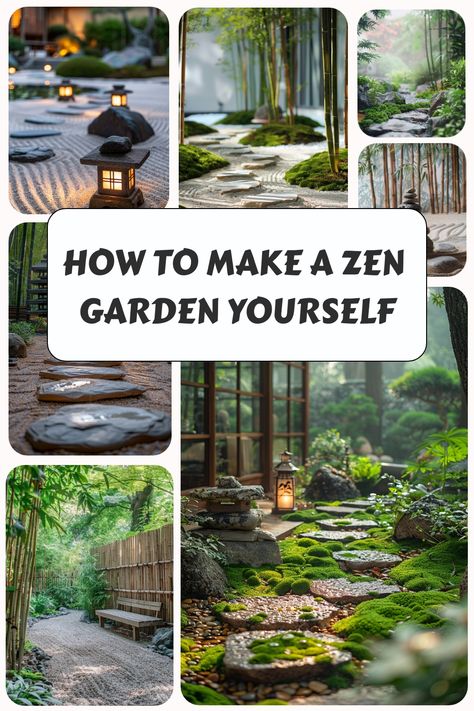 Tips and inspo to help you create the perfect zen garden at home. Zen Garden Landscaping, Tabletop Zen Garden, Zen Garden Backyard, Small Zen Garden, Modern Japanese Style, Garden At Home, Zen Garden Design, Small Front Yard Landscaping, Small Front Yard