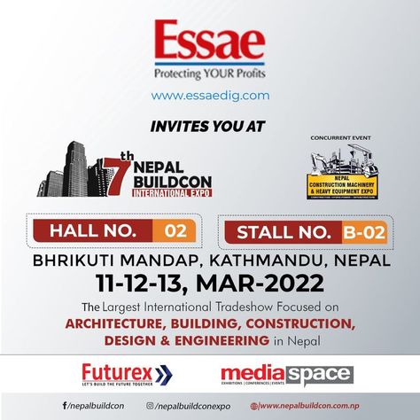 Expo Invitation, Hardware Items, 13 March, Kathmandu Nepal, E Magazine, Engineering Design, Heavy Equipment, Trade Show, Event Space