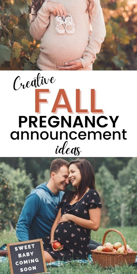 First Time Pregnancy Announcement Ideas, Fall Birth Announcement, November Pregnancy Announcement, October Pregnancy Announcement, Thanksgiving Baby Announcement, Expecting Couple, Second Pregnancy Announcements, Second Baby Announcements, Fall Baby Announcement