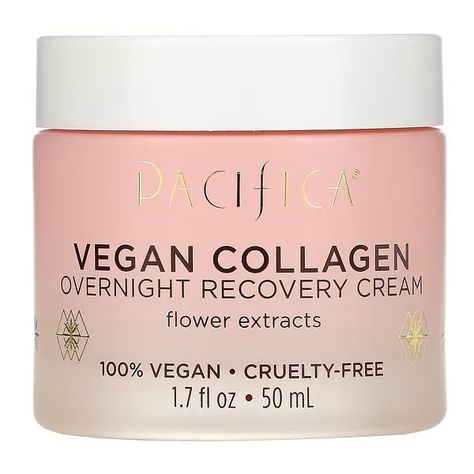 Pacifica, Vegan Collagen, Overnight Recovery Cream, 1.7 fl oz (50 ml) Mushroom Quinoa, Hyaluronic Acid Moisturizer, Vegan Collagen, Chaga Mushroom, Collagen Cream, Collagen Protein, Aging Cream, Protein Supplements, Cream Flowers