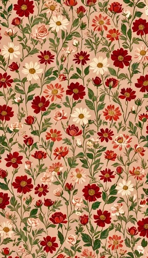 Iphone Wallpaper Seasonal, Fall Flower Aesthetic Wallpaper, Aesthetic Red Flowers Wallpaper, Painted Flowers Aesthetic, Fall Flowers Phone Wallpaper, Fall Wallapers Aesthetics Iphone, Fall Floral Aesthetic Wallpaper, November Iphone Background, Fall Cat Backgrounds Wallpapers