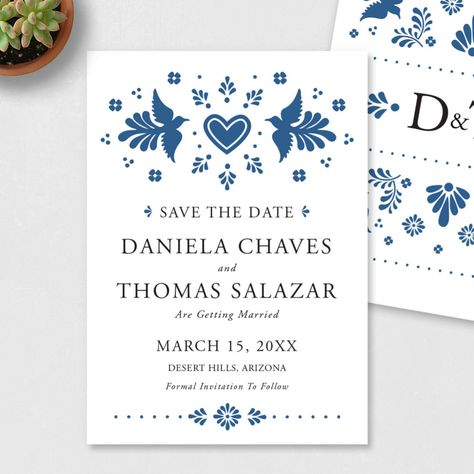 Talavera Save The Date, Mexican Theme, Mexican Wedding, Save The Date Card, Wedding Collection, Save The Date Cards, Save The Date, Wedding Invitation, Wedding Invitations