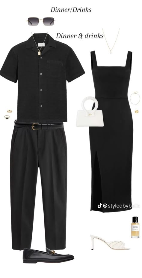 Outfits For 30s, Fancy Date Night Outfit, Date Night Outfit Men, Fancy Date, Fancy Date Night, Guy Outfits, Couple Matching Outfits, Black Men Street Fashion, Cute Couple Outfits