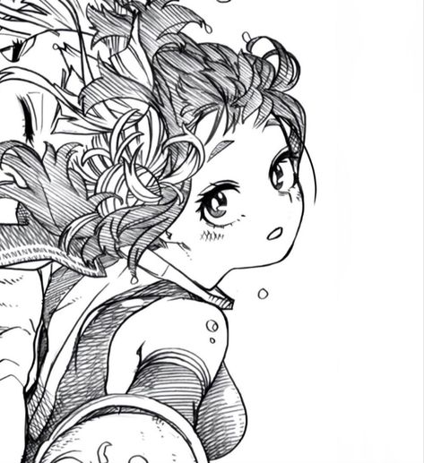 Ochako Icon, Black And White, White, Black