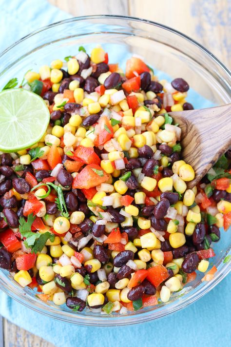 Southwestern Black Bean and Corn Salsa Corn And Bean Salsa Recipe, Corn And Black Bean Salsa, Bean Salsa Recipe, Black Bean And Corn Salsa, Corn Bean Salsa, Corn And Black Bean, Black Bean Corn Salsa, Black Bean And Corn, Black Beans Corn