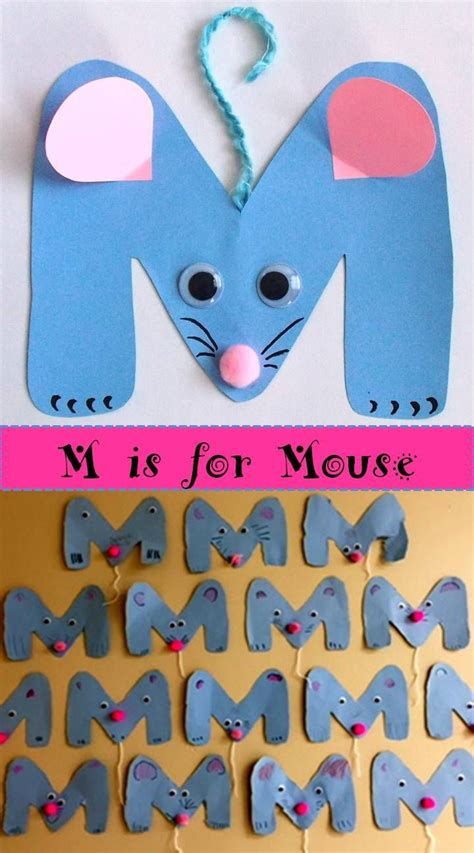 Letter M Craft, M Is For Mouse, Preschool Letter M, Letter M Crafts, Letter M Activities, M Crafts, Preschool Letter Crafts, Abc Crafts, Alphabet Letter Crafts