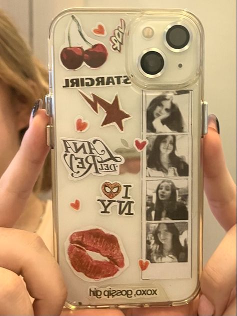 Lana Del Rey Phone Case, Phone Cases Vintage, Homemade Phone Cases, Clear Phone Case Design, Diy Phone Case Design, Vintage Phone Case, Creative Iphone Case, Vintage Phone, Diy Case