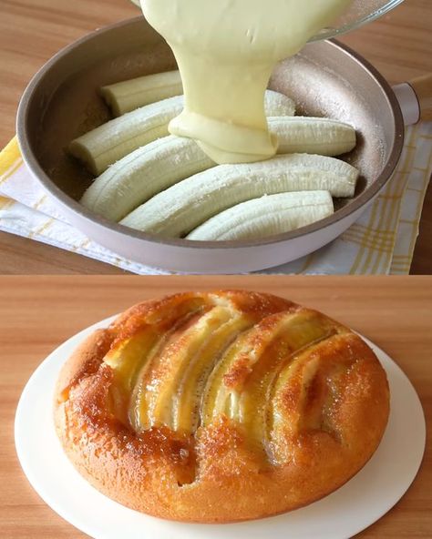 Banana Cake Upside Down, Baking With Bananas Recipes Healthy, Thanksgiving Banana Recipes, Recipes With One Ripe Banana, Simple Recipes With Bananas, Cooked Banana Recipes, 2 Bananas Recipes, Banana Cake Muffins, Banana Desserts Healthy