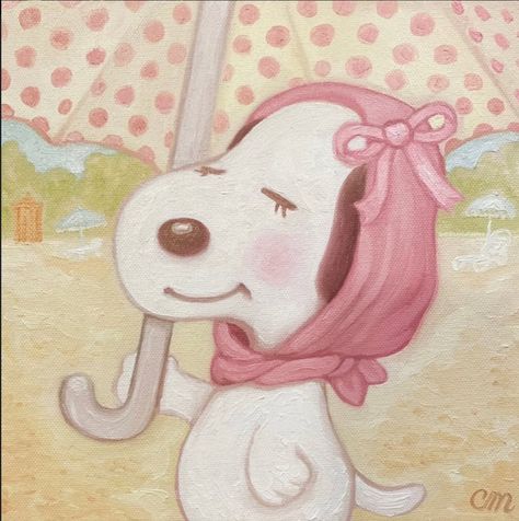 Snoopy Art Painting, Coquette Snoopy, Vintage Cartoon Aesthetic, Snoopy Icons, Pink Snoopy, Snoopy Aesthetic, Snoopy Cute, Girly Illustration, Snoopy Pictures