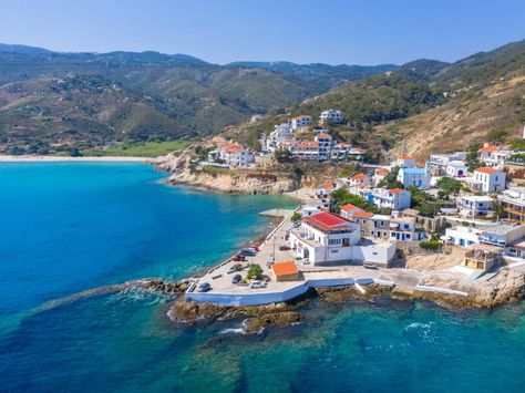 The Ikaria Blue Zone in Greece and Its Longevity Secrets Outdoorsy Lifestyle, Ikaria Greece, Greece Blue, Living In Boston, Blue Zone, Blue Zones, Greek Island, Coastal Towns, Digestion Problems