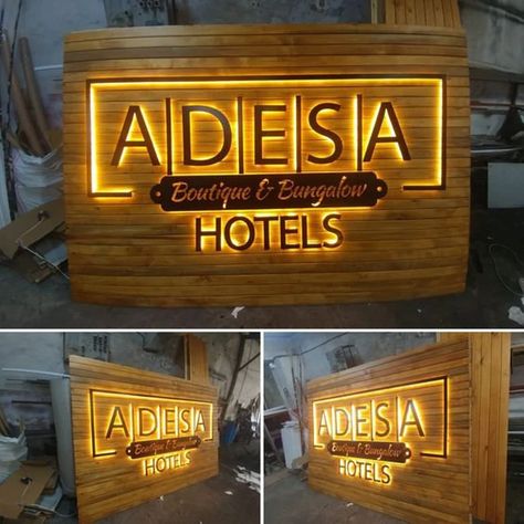 Custom Backlit Sign/led Sign Custom/customizable Illuminated | Etsy Turkey 3d Signage, Outdoor Logo, Wooden Signage, Outdoor Logos, 3d Business, Backlit Signs, Led Signage, Exterior Signage, Logo Light