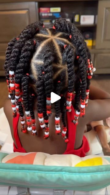 Hello Hair Children’s Book | 🔺Triangle parts with 2 strand twists🔻 by @libbyhaircare 😍😍 • Like, Share & Save for your next protective style 🤗 • •... | Instagram Twist With Beads For Kids Hair, Hair Twist Styles For Kids, Girls Two Strand Twist Kids, Rubberband Hairstyles Kids Black, Hair Styles For Little Black Girls Kids Twists, Hairstyle For Children Girl, Twist Hairstyles For Kids Natural Hair, Beads In Hair Kids, Kids Two Strand Twist Hairstyles