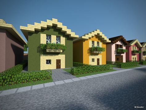 Houses Suburban, Easy Minecraft House Designs, Chalet Minecraft, Minecraft Cool, Villa Minecraft, Houses Blueprints, Minecraft Town, Construction Minecraft, Modern Minecraft Houses