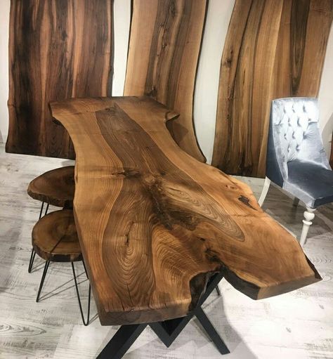 Wooden Log Table, Table Construction, Large Conference Table, Raw Wood Furniture, Coffee Table Live Edge, Trunk Furniture, Log Table, Driftwood Furniture, Wood Slab Table