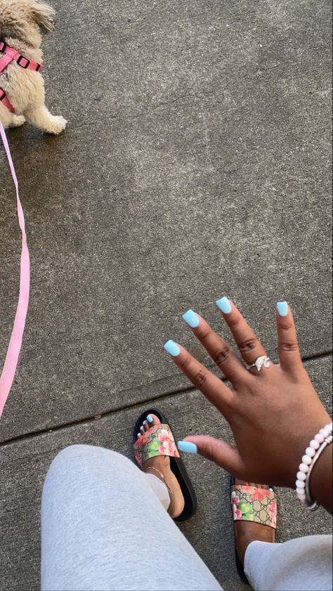 Short Nail Designs Solid Color, Soils Color Nails, Shorties Nails Solid Color, Bright Nail Colors For Dark Skin, Solid Color Nails Short Square, Really Short Square Acrylic Nails, Spring Color Nails Gel, Sold Color Nail Ideas, Real Short Nails Ideas