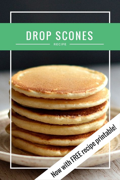 Drop Scones (Scotch Pancakes) - Baking with Granny Scotch Pancakes, Drop Scones, Homemade Pancake Recipe, Best Pancake Recipe, Healthy Pancake Recipes, Baked Pancakes, Scottish Recipes, Butter Cake Recipe, Scones Recipe