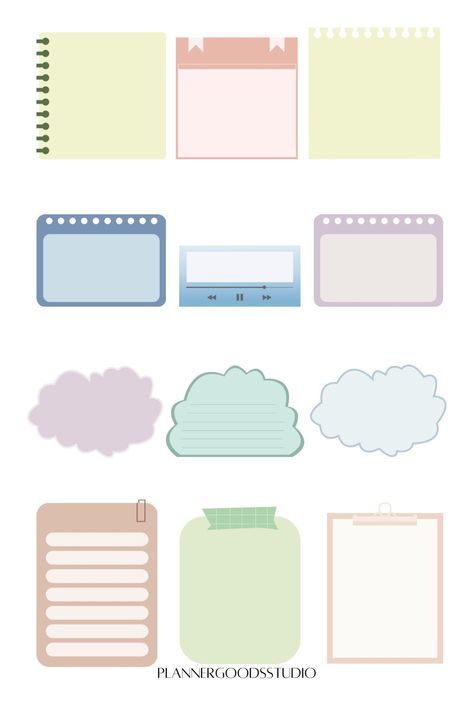 Planner Sticker Ideas, Good Notes Stickers Free, Everyday Stickers, Notes Stickers, Memo Pad Design, Organization Planner, Stickers For Goodnotes, Samsung Notes, Stickers For Planners