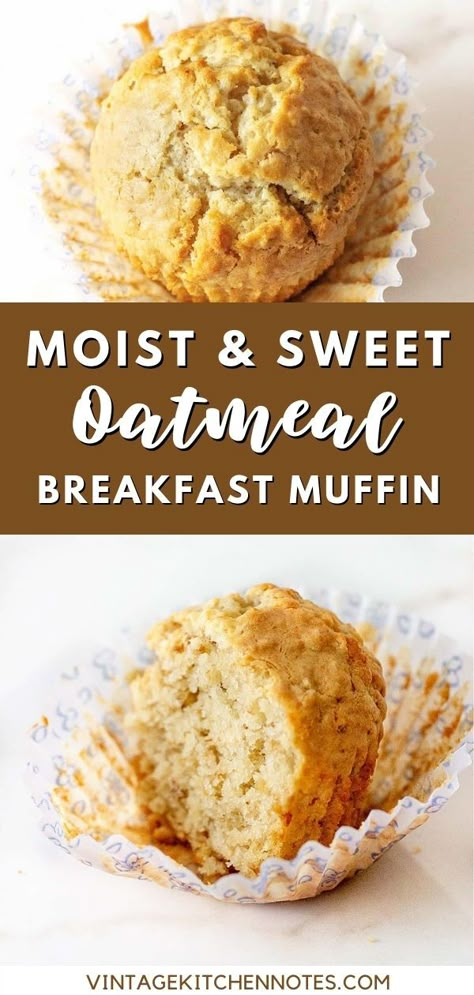 Oatmeal Bake Muffins, Overnight Muffin Recipes, Easy Breakfast Ideas Quick Meal Prep, Oatmeal Muffin Recipes Breakfast, Jumbo Oatmeal Muffins, Muffins Recipes Oatmeal, How To Make Breakfast Muffins, Quick Easy Breakfast Muffins, Easy Breakfast For The Week