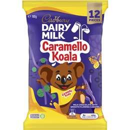 Cadbury Dairy Milk Caramello Koala Chocolate Sharepack 12 Pieces 180g | Woolworths Secret Treehouse, Dairy Milk Caramel, Cadbury Milk Chocolate, Cadbury Dairy Milk Chocolate, Dairy Milk Chocolate, Cadbury Dairy Milk, Golden Syrup, Chocolate Filling, Chocolate Caramels