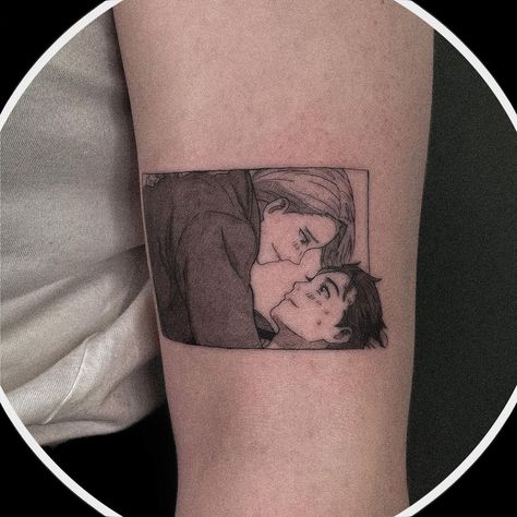 Yuri On Ice Tattoo Ideas, Yuri On Ice Tattoo, Yuri From Yuri On Ice, Manga Tattoo Ideas, Ice Tattoo, Nightmare Before Christmas Tattoo, Christmas Tattoo, Manga Tattoo, Anime Tattoo