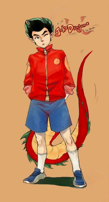 American Dragon Jake Long fanart, this show was my childhood Rattlesnake Jake Human, Tonowari X Jake, Secret Trio, Jake Long, American Dragon, Jack Long, Cartoon As Anime, Anime Version, Disney Xd