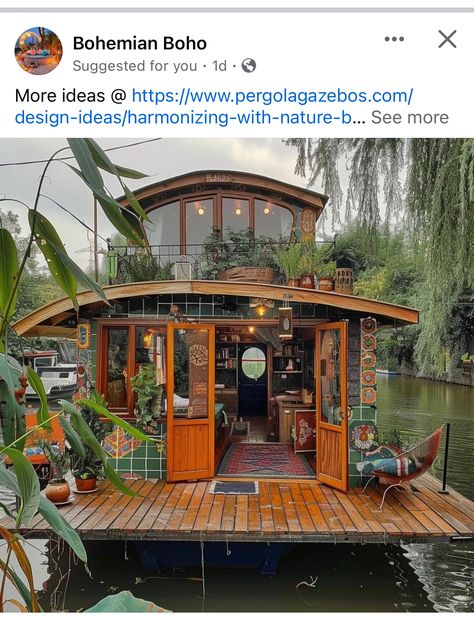 Boat House Interior Boathouse, Houseboat Living Interiors, Creative Workspace Inspiration, Boat Homes, Boat House Interior, Houseboat Living, House Boats, Craft Shed, House Flippers