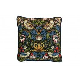 Bothy Threads - William Morris - Strawberry Thief (Printed Tapestry Kit) William Morris Strawberry Thief, Bothy Threads, Modern Tapestries, Flower Tapestry, Tapestry Cushion, Tapestry Kits, Strawberry Thief, Famous Artwork, Cross Stitch Supplies