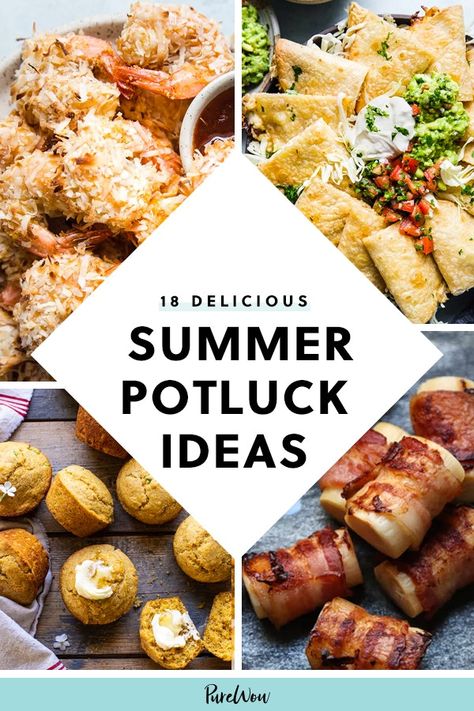 Shared Lunch Ideas, Cold Potluck Dishes, Potluck Lunch Ideas, Summer Potluck Ideas, American Picnic, Summer Potluck Dishes, Best Potluck Dishes, Summer Potluck Recipes, Potluck Meals