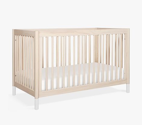 Cribs: Baby Cribs & Convertible Cribs | Pottery Barn Kids Modern Baby Furniture, Natural Crib, Spindle Crafts, Glamorous Furniture, Baby Cribs Convertible, Modern Crib, Big Kids Room, Adjustable Mattress, Convertible Crib