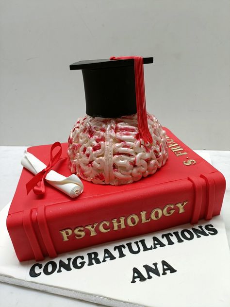 Graduation Cake Psychology, Psychology Cake Graduation, Psychology Cake Ideas, Psychology Themed Party, Bridgeton Cake, Psychology Graduation Photoshoot, Psychology Cake, Psychology Graduation Party, Psychology Graduation Pictures