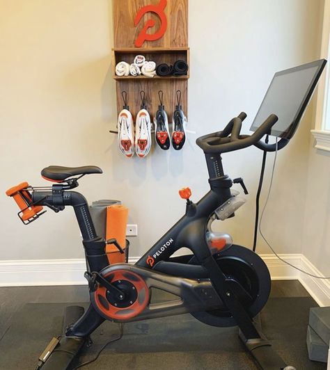 Peloton Room Ideas, Peloton Room, Small Home Gyms, Workout Room Home, Home Gym Garage, Peloton Bike, Gym Room At Home, Home Gym Decor, Ways To Stay Healthy