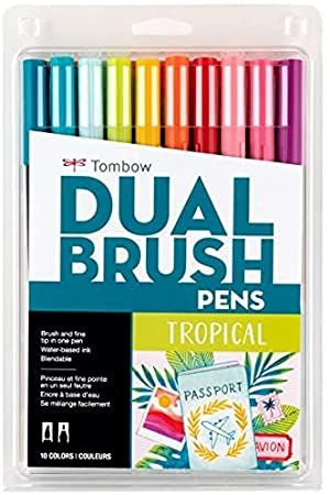 Tombow Brush Pen, Tombow Markers, Brush Pen Art, Tombow Dual Brush Pen, Blender Pen, Tombow Dual Brush, Art Markers, Pink Punch, Brush Markers