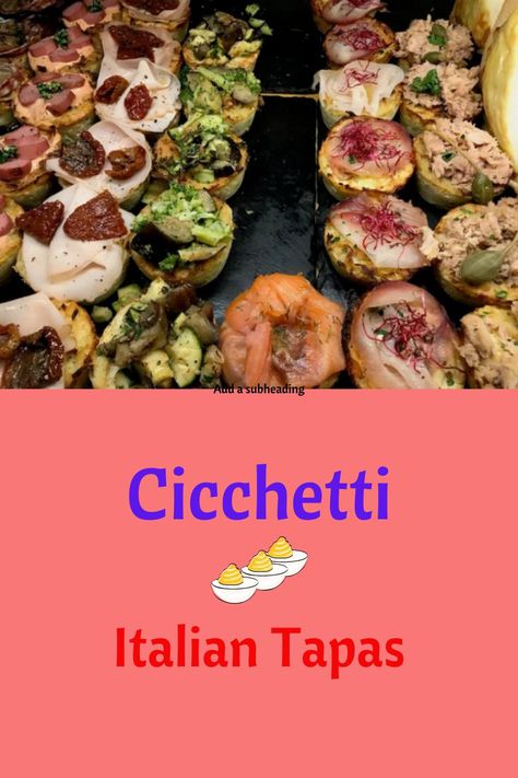 Italian Apertivo Bar, Cicchetti Recipes, Venetian Recipes, Small Italian Restaurant, Breakfast Starters, Hideaway Kitchen, Italian Tapas, Italy Dinner, Venice Attractions