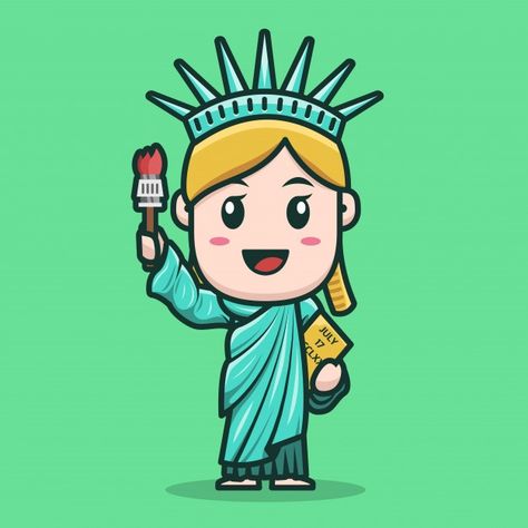 Liberty statue character design | Premium Vector #Freepik #vector #people #design #hand #woman Statue Character Design, Liberty Statue, Friends Hanging Out, People Design, Character Design Girl, People Having Fun, Flat Design Illustration, Vector People, Iphone Wallpaper Tumblr Aesthetic